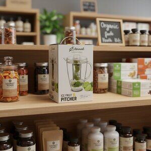 Eternal Ice Fruit Pitcher With Infuser & Lid For Healthy Drinks 10" Tall BPA-Fre